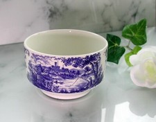 Zuckerdose Schale Broadhurst England English Scene blau Staffordshire Sugar Bowl