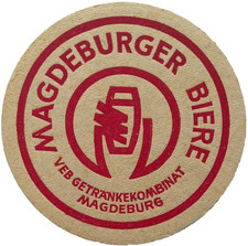 ALTER DDR BIERDECKEL VEB Getränkekombinat Magdeburg Bierfilze Sammlerstück