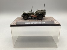 Modellautos 1:43 Atlas Willys MB Jeep USA 1944 mit Vitrine