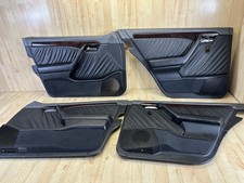 Mercedes Benz W202  Türpappe Türverkleidung Schwarz Leder im Set