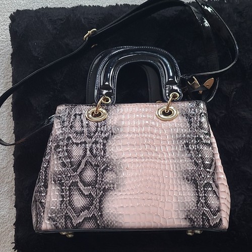 Damen tasche lackoptik rosa - lackoptik,