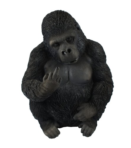Deko gorilla affe stinkefinger - deko,
