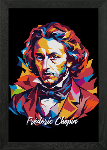 Chopin portrait wpap pop - portrait, in