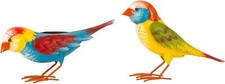 2 Stück Vogelfiguren Metall