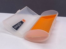 Switch it Brillenetui Hartschale Grau transparent orange