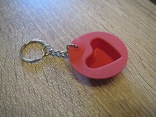 Tupperware Schlüsselanhänger / Silikonform Herz rot