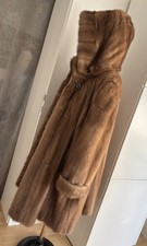 Echt Pelz Jacke Nerz + Kapuze