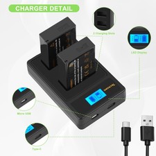 2x 2.0Ah LP-E17 LC-E17C