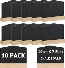 10 Holz-Preisschilder: Kleine Kreidetafeln – für Hochzeit, Schule, Party