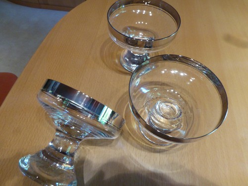 Sektschalen mit platinrand - sektschalen,