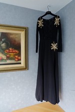 Philipp Plein Designer Kleid Schwarz Kristalle