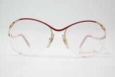 Vintage Brille Christian Dior 2240 44 Rot Gold Halbrand Brillengestell