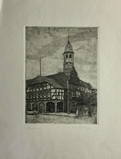 Radierung Aquatinta Landschaft