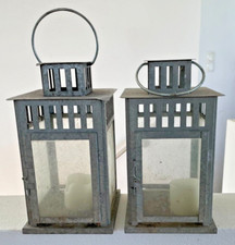 2 Gartenleuchten Gartenlampen Windlicht Kerzenständer IKEA - verzinkt, verglast