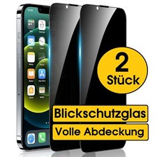 2x Panzerfolie Sichtschutz Blickschutz Glas für iPhone 17 16 15 14 13 12 Pro Max