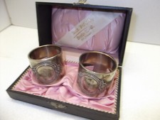 Serviettenringe paar 800er Silber in Orig. Schatulle Moabit 1900
