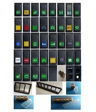 1 Stück Kippschalter Wippschalter Wippe 12V beleuchtet rastend Symbole mit Lampe