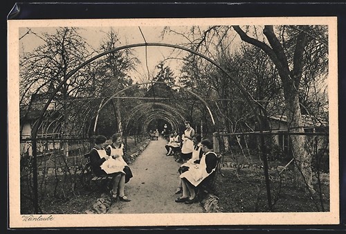 Heidingsfeld hausmädchen - ak, heidingsfeld,