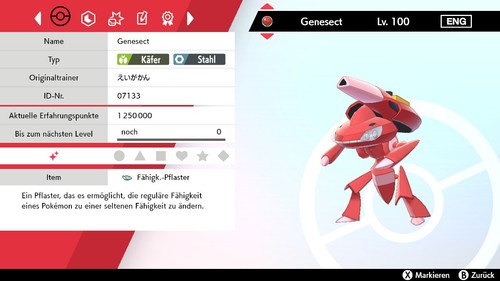 Shiny genesect 6iv - 6iv, lvl