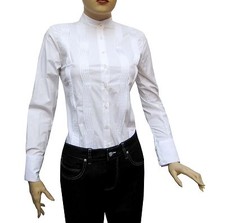 Stehkragen Slim-fit Bluse Hemd