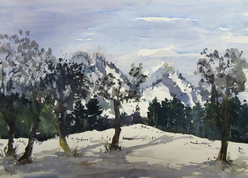 Landschaftsaquarell