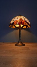 Tiffany Tisch Lampe Tischlampe Tischleuchte Mand, 60x40 cm, Bronzefuß, 3,7kg!