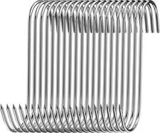 20 Stück Fleischerhaken S Haken, 15cm Räucherhaken S-Haken aus Edelstahl, M