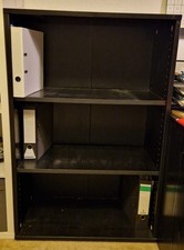 Regal 120x80x42 Schwarz Buchregal Haushaltsregal