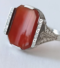 Siegelring Silber Art Deco