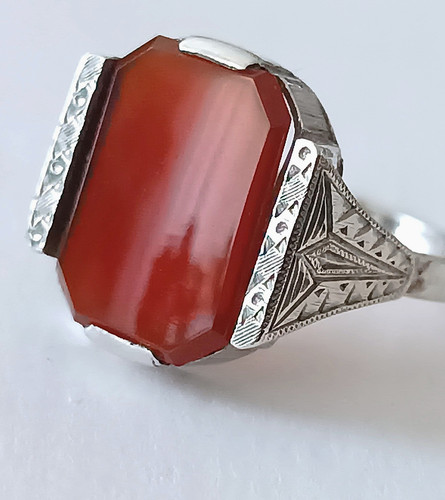 Siegelring silber art deco - siegelring,
