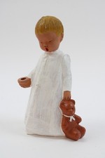 Singer Jullar Engel Kerzenhalter mit Teddy stehend groß 22cm (450-23 I14)