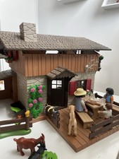Playmobil Seilbahn mit Bergstation, Bergrettung, Kletterfelsen, Berghütte, Tiere