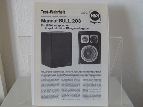 Magnat bull 203 sonderdruck - magnat,