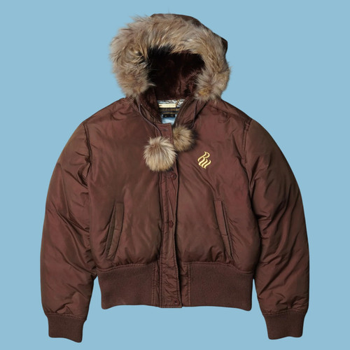 Vintage roca wear - fur, hood