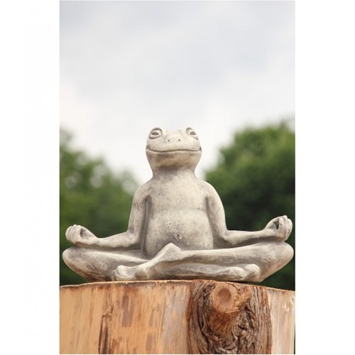 Steinfigur yoga frosch - steinfigur,