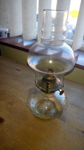 Glas paraffinlampe - glas,