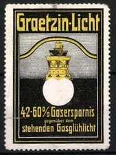Reklamemarke Graetzin-Licht