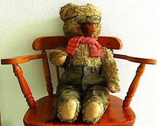 Teddybär alt antik groß