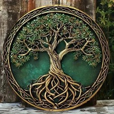 Lebensbaum grün Holz