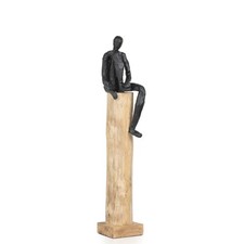 Skulptur Mann klein Holzdeko