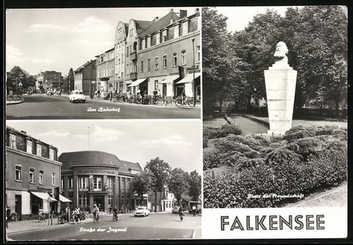 Falkensee am bahnhof - ak,