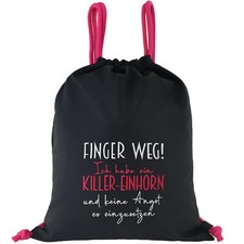 Spruch Killereinhorn Turnbeutel Hipster Sportbeutel Tasche Gym Bag Rucksack