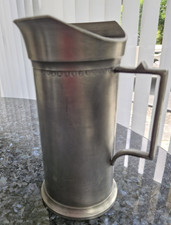 Schwerer Messbecher Kanne  1 Liter Zinn Punziert