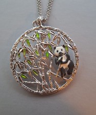 Julie Julsen Damen-Anhänger & Kette Lebensbaum Panda 925 Silber neu & ungetragen