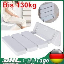 Alu Duschsitz Duschklappsitz Duschsitz Klappsitz Duschhilfe Wand Weiß Bis 130kg
