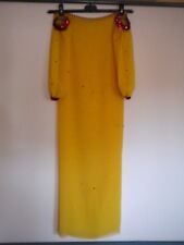 Bauchtanz-Schleier-gelb/rot-Handarbeit-Armstulpen+Kopfschmuck