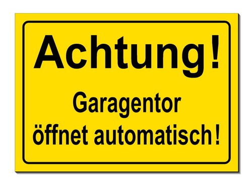 Garagentor öffnet