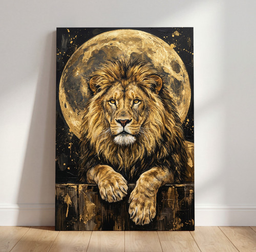 Löwe und mond - mond, kunst
