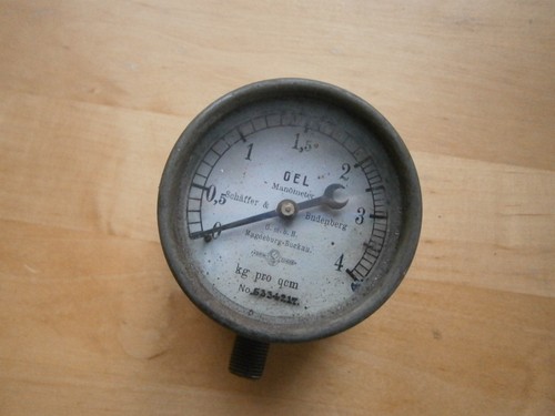 Antikes auto öl - -, manometer