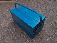 Stahlblech-Werkzeugkiste, 5-tlg, aufklappbar LBH 445 x 220 x 220 Blau